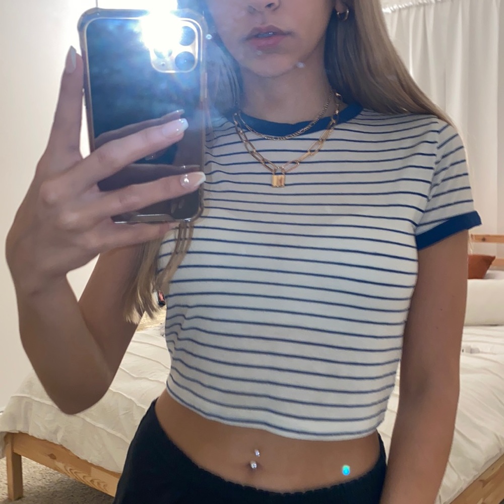 sporty stripped tank top tee shirt